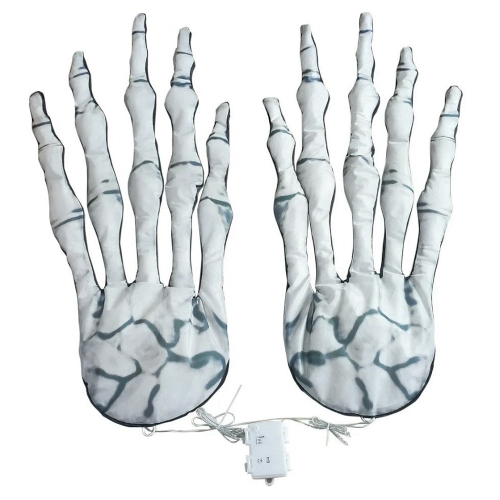 Way To Celebrate Giant Skeleton Hands‎ 3 Ft Halloween Lighted Yard Decor Set